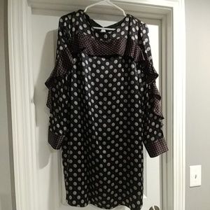 Navy Satin Banana Republic Dress size 8.